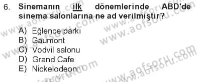 Hareketli Görüntünün Tarihi Dersi 2012 - 2013 Yılı Tek Ders Sınav Soruları 6. Soru