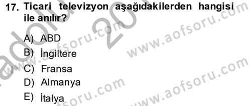 Hareketli Görüntünün Tarihi Dersi 2013 - 2014 Yılı (Vize) Ara Sınav Soruları 17. Soru