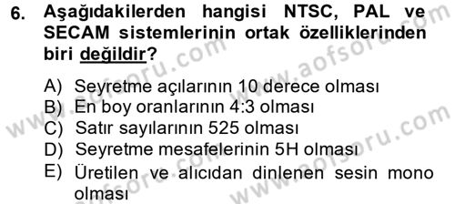 Hareketli Görüntünün Tarihi Dersi 2013 - 2014 Yılı (Vize) Ara Sınav Soruları 6. Soru
