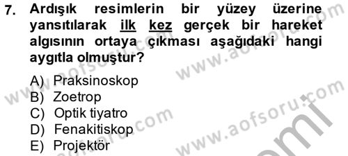 Hareketli Görüntünün Tarihi Dersi 2013 - 2014 Yılı (Vize) Ara Sınav Soruları 7. Soru