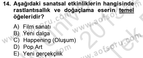 Hareketli Görüntünün Tarihi Dersi 2013 - 2014 Yılı Tek Ders Sınav Soruları 14. Soru