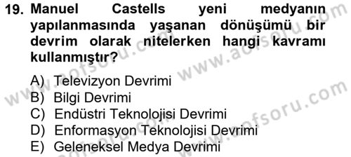Hareketli Görüntünün Tarihi Dersi 2013 - 2014 Yılı Tek Ders Sınav Soruları 19. Soru