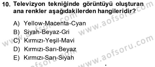 Hareketli Görüntünün Tarihi Dersi 2014 - 2015 Yılı (Vize) Ara Sınavı 10. Soru