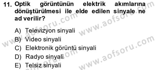 Hareketli Görüntünün Tarihi Dersi 2014 - 2015 Yılı (Vize) Ara Sınav Soruları 11. Soru