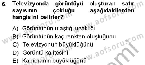 Hareketli Görüntünün Tarihi Dersi 2014 - 2015 Yılı (Vize) Ara Sınav Soruları 6. Soru
