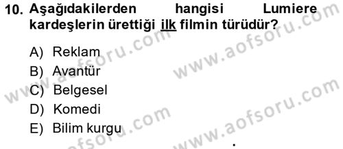 Hareketli Görüntünün Tarihi Dersi 2014 - 2015 Yılı (Final) Dönem Sonu Sınav Soruları 10. Soru