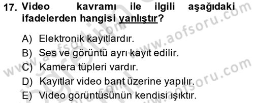 Hareketli Görüntünün Tarihi Dersi 2014 - 2015 Yılı Tek Ders Sınav Soruları 17. Soru