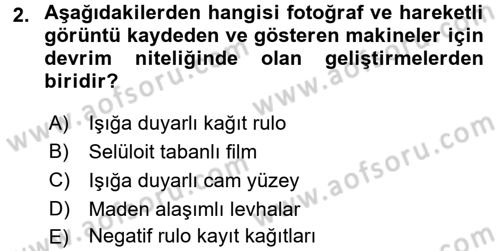 Hareketli Görüntünün Tarihi Dersi 2015 - 2016 Yılı (Vize) Ara Sınav Soruları 2. Soru