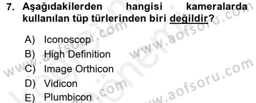 Hareketli Görüntünün Tarihi Dersi 2015 - 2016 Yılı (Vize) Ara Sınav Soruları 7. Soru