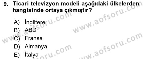 Hareketli Görüntünün Tarihi Dersi 2015 - 2016 Yılı (Vize) Ara Sınav Soruları 9. Soru