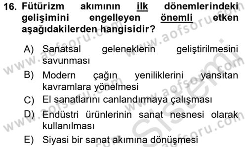 Hareketli Görüntünün Tarihi Dersi 2015 - 2016 Yılı (Final) Dönem Sonu Sınav Soruları 16. Soru