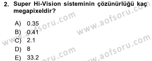 Hareketli Görüntünün Tarihi Dersi 2015 - 2016 Yılı Tek Ders Sınav Soruları 2. Soru