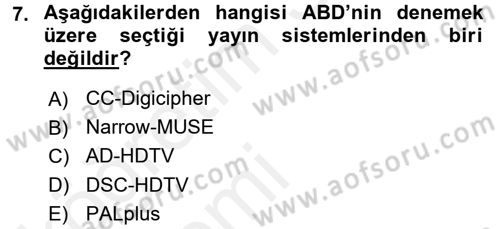 Hareketli Görüntünün Tarihi Dersi 2015 - 2016 Yılı Tek Ders Sınav Soruları 7. Soru