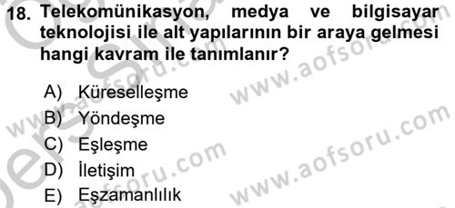 Hareketli Görüntünün Tarihi Dersi 2016 - 2017 Yılı 3 Ders Sınav Soruları 18. Soru