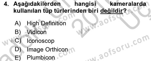 Hareketli Görüntünün Tarihi Dersi 2016 - 2017 Yılı 3 Ders Sınav Soruları 4. Soru
