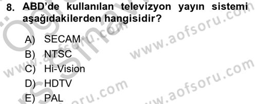 Hareketli Görüntünün Tarihi Dersi 2016 - 2017 Yılı 3 Ders Sınav Soruları 8. Soru