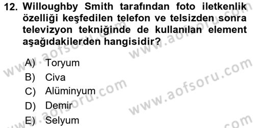 Hareketli Görüntünün Tarihi Dersi 2016 - 2017 Yılı (Vize) Ara Sınav Soruları 12. Soru