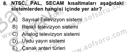 Hareketli Görüntünün Tarihi Dersi 2016 - 2017 Yılı (Vize) Ara Sınav Soruları 8. Soru