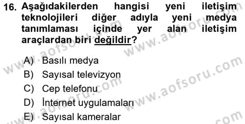 Hareketli Görüntünün Tarihi Dersi 2017 - 2018 Yılı 3 Ders Sınav Soruları 16. Soru
