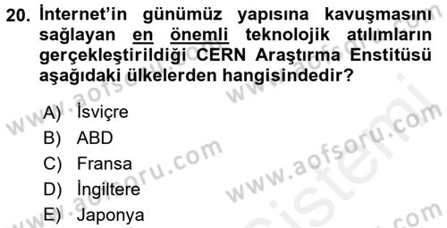 Hareketli Görüntünün Tarihi Dersi 2017 - 2018 Yılı 3 Ders Sınav Soruları 20. Soru
