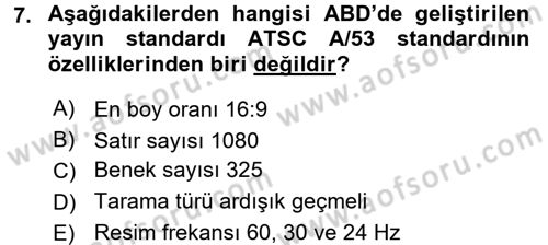 Hareketli Görüntünün Tarihi Dersi 2017 - 2018 Yılı 3 Ders Sınav Soruları 7. Soru