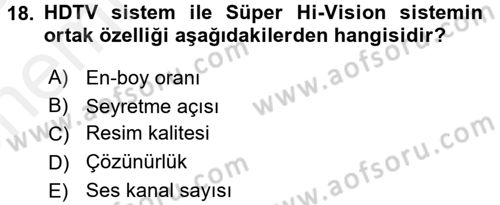 Hareketli Görüntünün Tarihi Dersi 2017 - 2018 Yılı (Vize) Ara Sınav Soruları 18. Soru