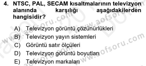 Hareketli Görüntünün Tarihi Dersi 2017 - 2018 Yılı (Final) Dönem Sonu Sınav Soruları 4. Soru