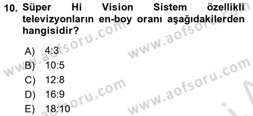 Hareketli Görüntünün Tarihi Dersi 2018 - 2019 Yılı 3 Ders Sınav Soruları 10. Soru