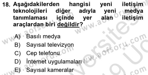 Hareketli Görüntünün Tarihi Dersi 2018 - 2019 Yılı 3 Ders Sınav Soruları 18. Soru