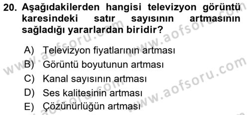 Hareketli Görüntünün Tarihi Dersi 2018 - 2019 Yılı (Vize) Ara Sınav Soruları 20. Soru