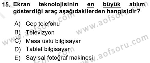 Hareketli Görüntünün Tarihi Dersi 2018 - 2019 Yılı (Final) Dönem Sonu Sınav Soruları 15. Soru