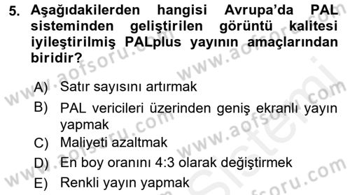 Hareketli Görüntünün Tarihi Dersi 2018 - 2019 Yılı (Final) Dönem Sonu Sınav Soruları 5. Soru