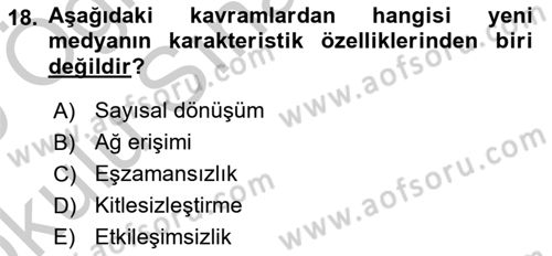 Hareketli Görüntünün Tarihi Dersi 2018 - 2019 Yılı Yaz Okulu Sınav Soruları 18. Soru