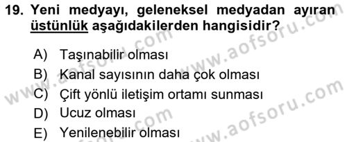 Hareketli Görüntünün Tarihi Dersi 2018 - 2019 Yılı Yaz Okulu Sınav Soruları 19. Soru