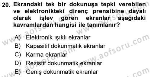 Hareketli Görüntünün Tarihi Dersi 2018 - 2019 Yılı Yaz Okulu Sınav Soruları 20. Soru