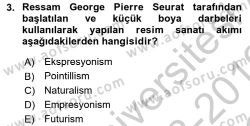 Hareketli Görüntünün Tarihi Dersi 2018 - 2019 Yılı Yaz Okulu Sınav Soruları 3. Soru
