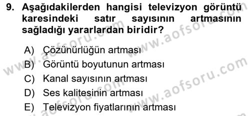 Hareketli Görüntünün Tarihi Dersi 2018 - 2019 Yılı Yaz Okulu Sınav Soruları 9. Soru