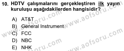 Hareketli Görüntünün Tarihi Dersi 2020 - 2021 Yılı Yaz Okulu Sınav Soruları 10. Soru