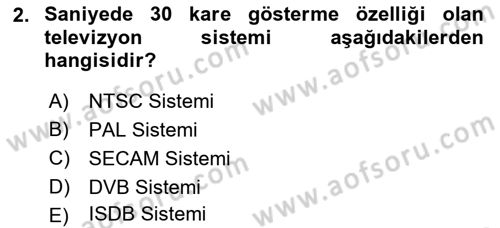 Hareketli Görüntünün Tarihi Dersi 2020 - 2021 Yılı Yaz Okulu Sınav Soruları 2. Soru