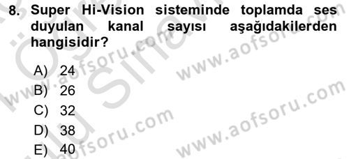 Hareketli Görüntünün Tarihi Dersi 2020 - 2021 Yılı Yaz Okulu Sınav Soruları 8. Soru