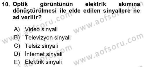 Hareketli Görüntünün Tarihi Dersi 2021 - 2022 Yılı (Vize) Ara Sınav Soruları 10. Soru