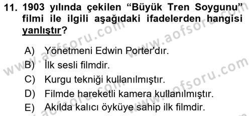 Hareketli Görüntünün Tarihi Dersi 2021 - 2022 Yılı (Vize) Ara Sınav Soruları 11. Soru