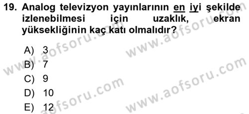 Hareketli Görüntünün Tarihi Dersi 2021 - 2022 Yılı (Vize) Ara Sınav Soruları 19. Soru