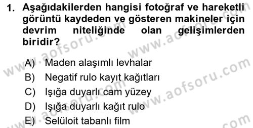 Hareketli Görüntünün Tarihi Dersi 2021 - 2022 Yılı (Final) Dönem Sonu Sınav Soruları 1. Soru