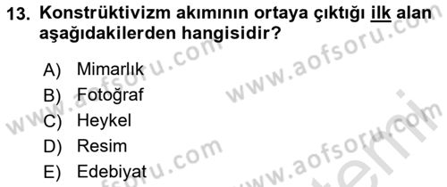 Hareketli Görüntünün Tarihi Dersi 2021 - 2022 Yılı (Final) Dönem Sonu Sınav Soruları 13. Soru