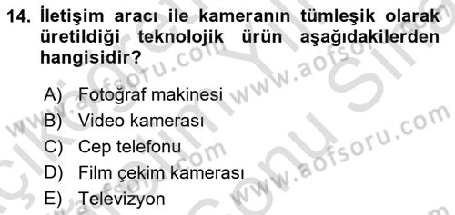 Hareketli Görüntünün Tarihi Dersi 2021 - 2022 Yılı (Final) Dönem Sonu Sınav Soruları 14. Soru