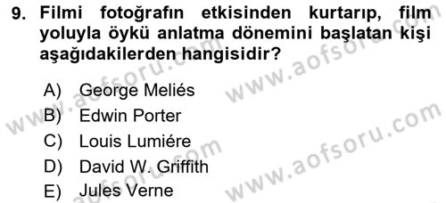 Hareketli Görüntünün Tarihi Dersi 2021 - 2022 Yılı (Final) Dönem Sonu Sınav Soruları 9. Soru