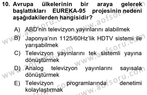 Hareketli Görüntünün Tarihi Dersi 2021 - 2022 Yılı Yaz Okulu Sınav Soruları 10. Soru