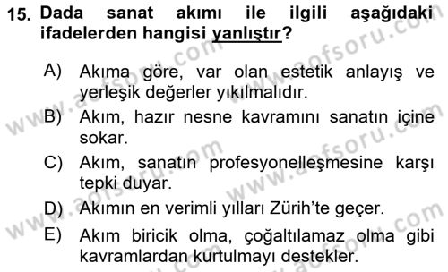 Hareketli Görüntünün Tarihi Dersi 2021 - 2022 Yılı Yaz Okulu Sınav Soruları 15. Soru