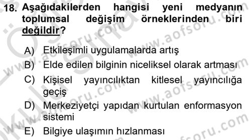 Hareketli Görüntünün Tarihi Dersi 2021 - 2022 Yılı Yaz Okulu Sınav Soruları 18. Soru